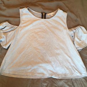 Light Blue Cropped Blouse